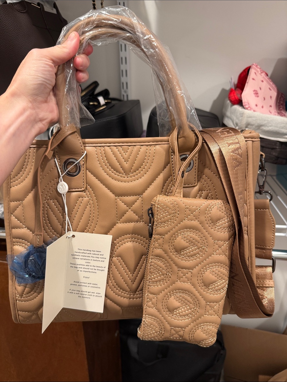 Valentino Orlandi Large Signature Tote with Separate Pouch